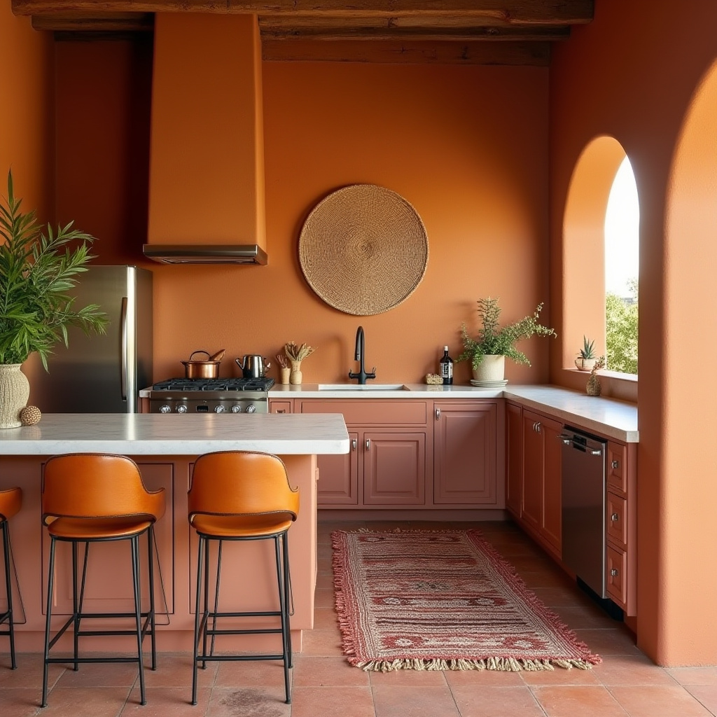boho kitchen wall colors 34