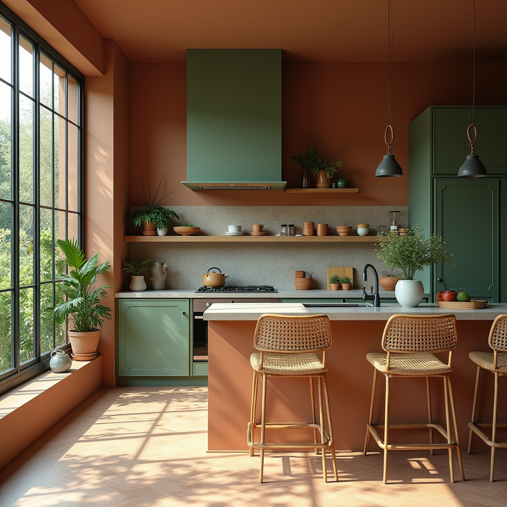 boho kitchen wall colors 6