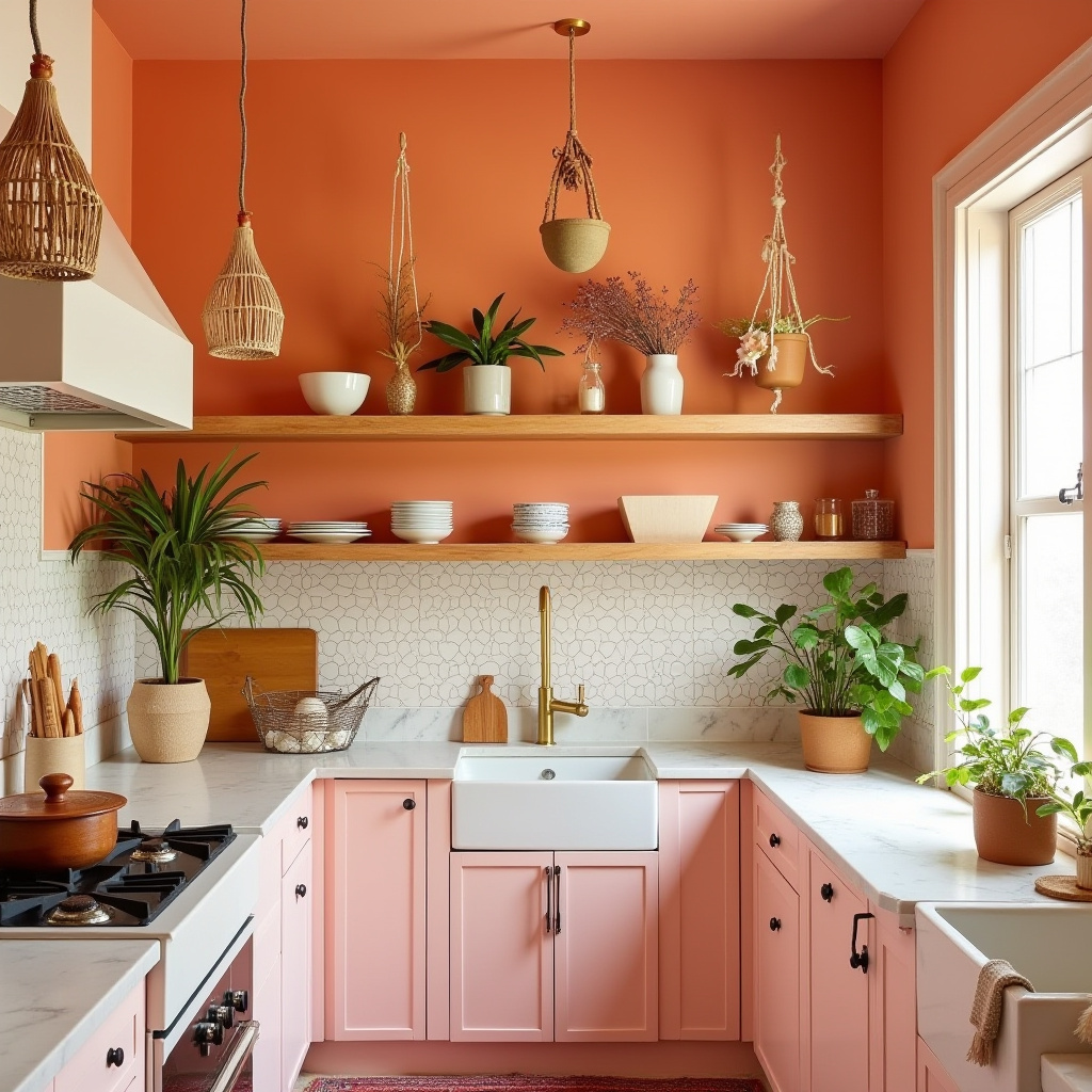 boho kitchen wall colors 8