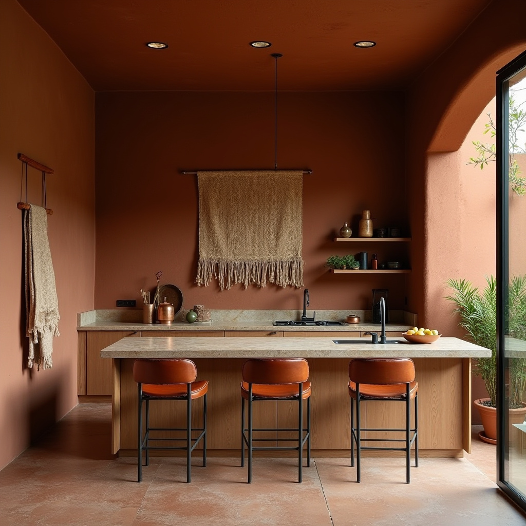 boho kitchen wall colors 9