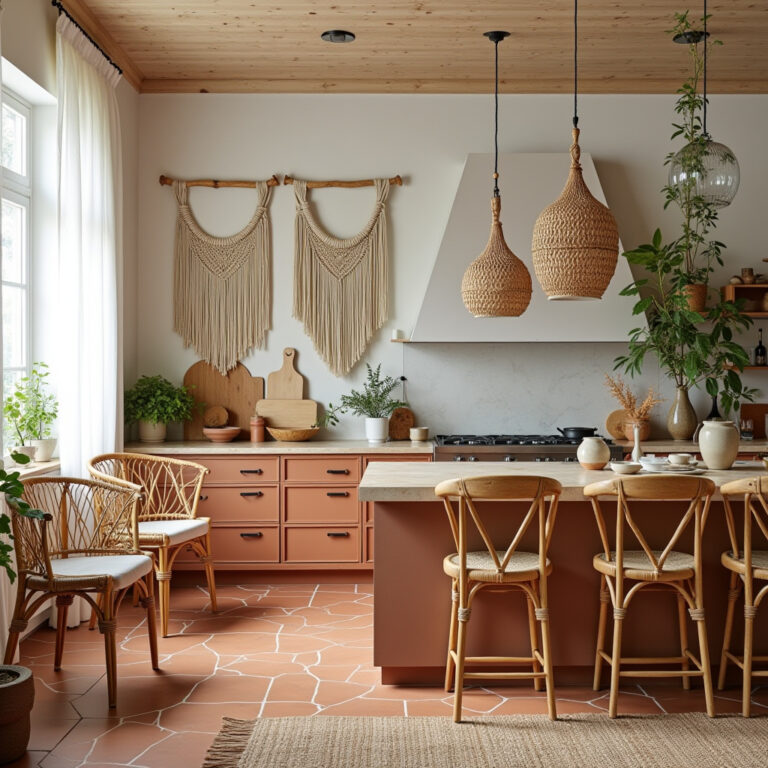boho kitchen wall decor ideas 1