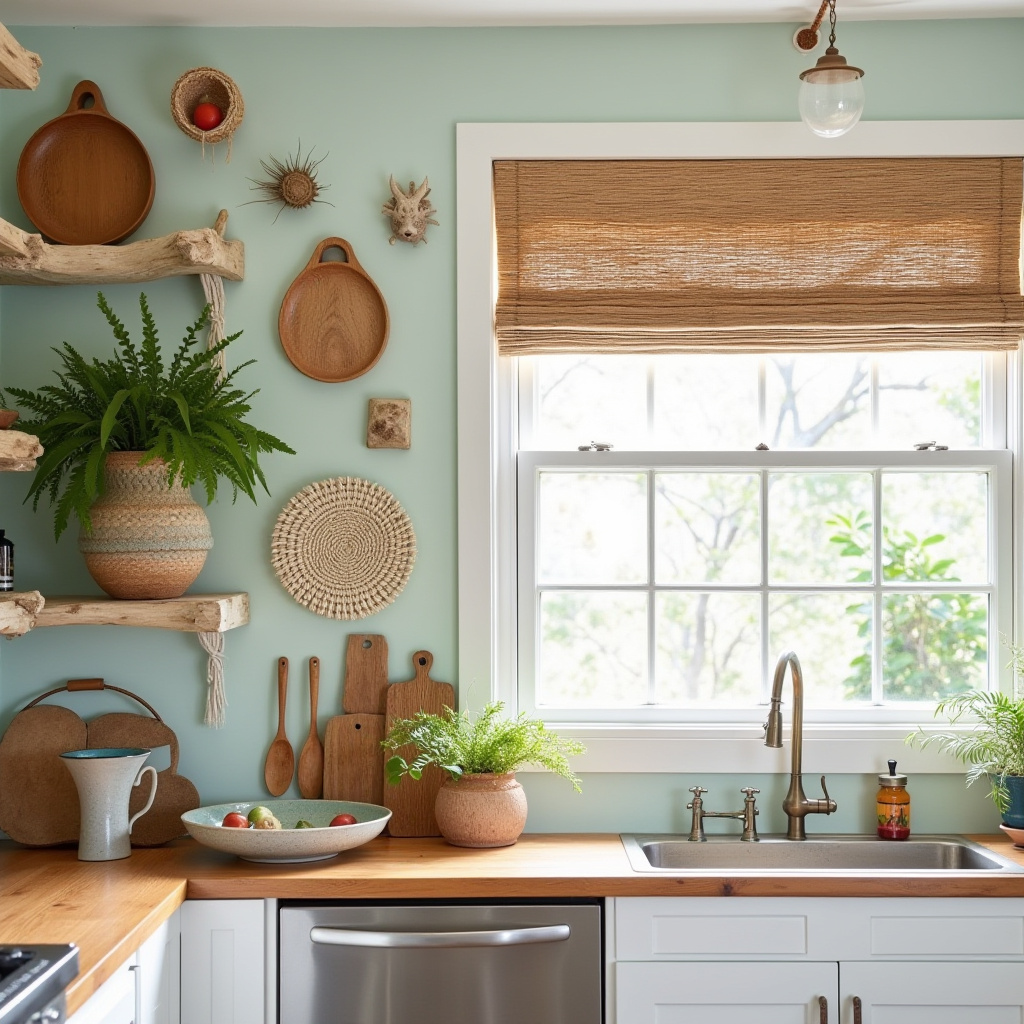 boho kitchen wall decor ideas 19