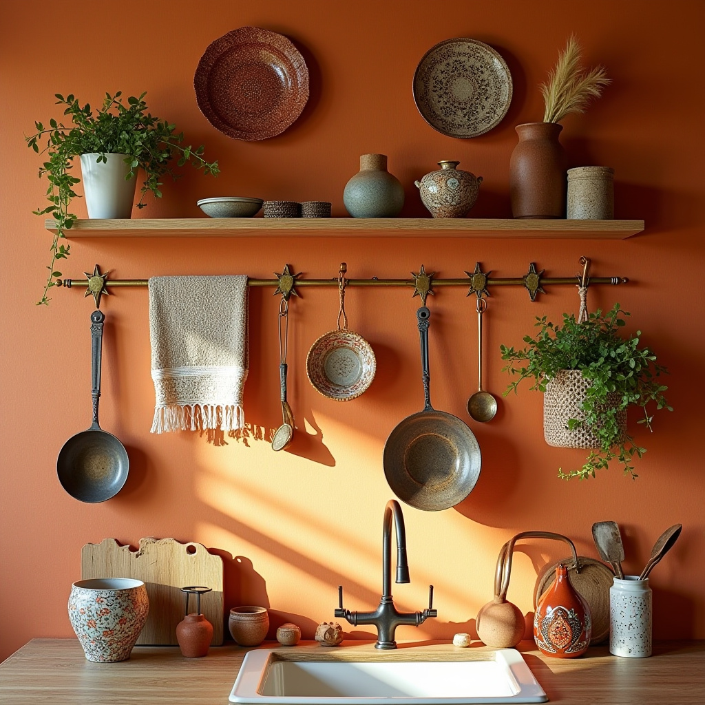 boho kitchen wall decor ideas 23
