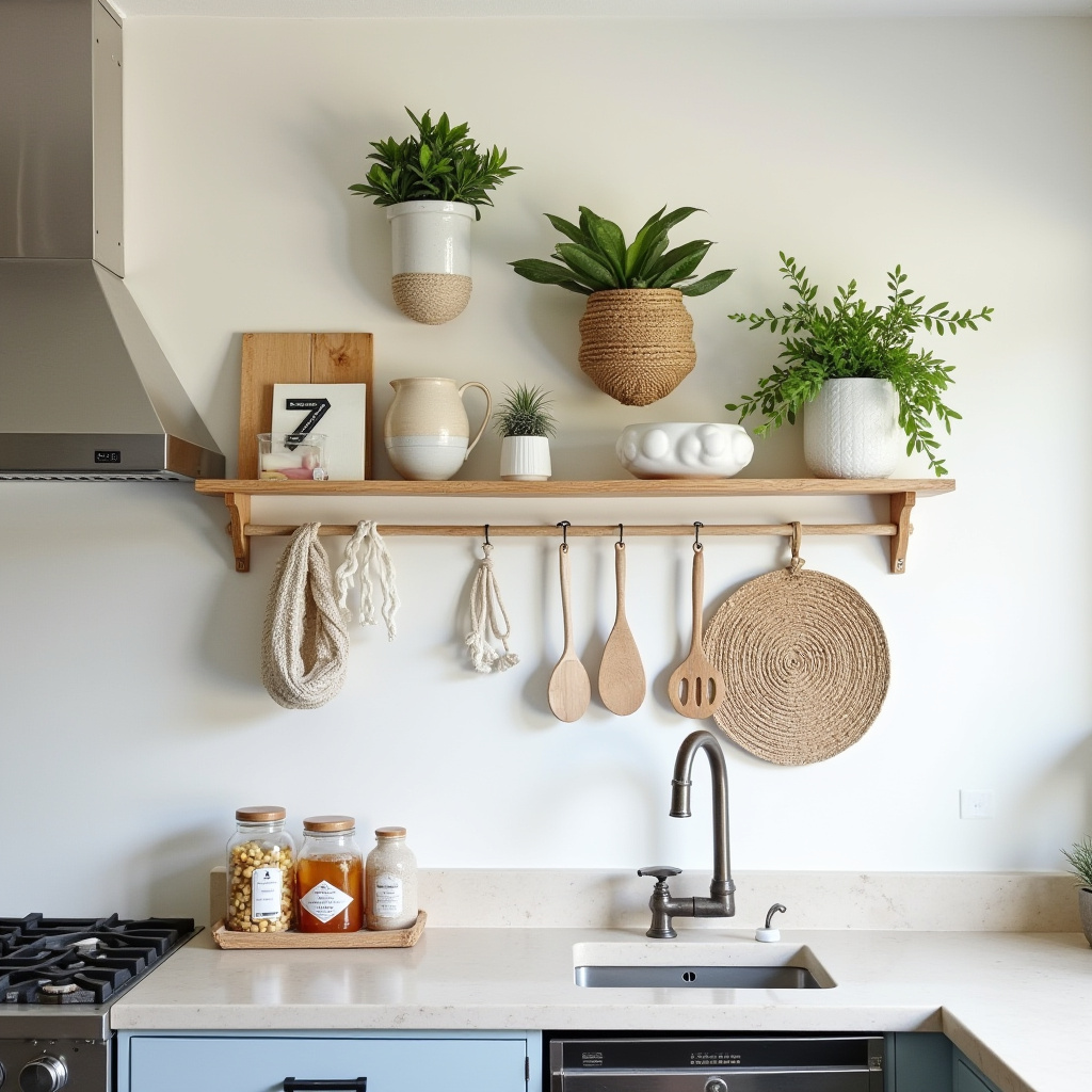 boho kitchen wall decor ideas 26