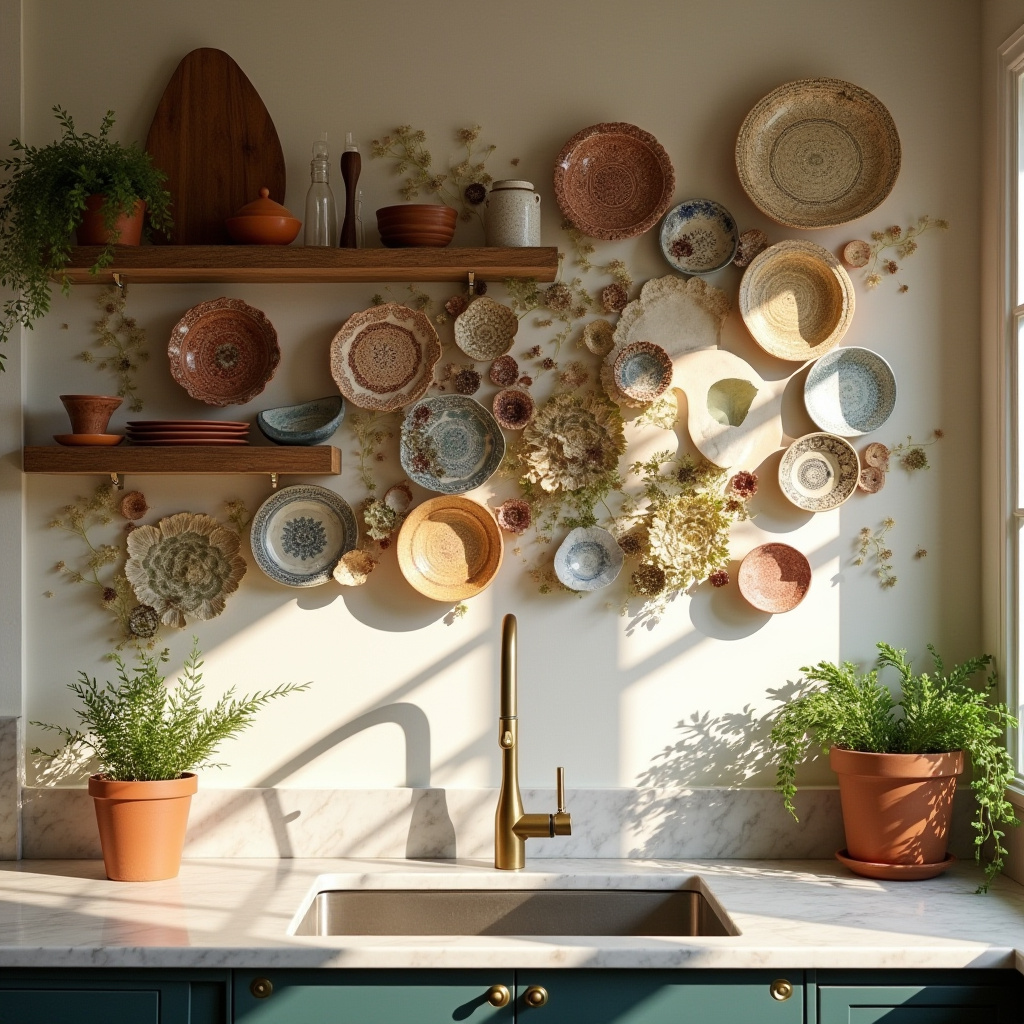 boho kitchen wall decor ideas 3
