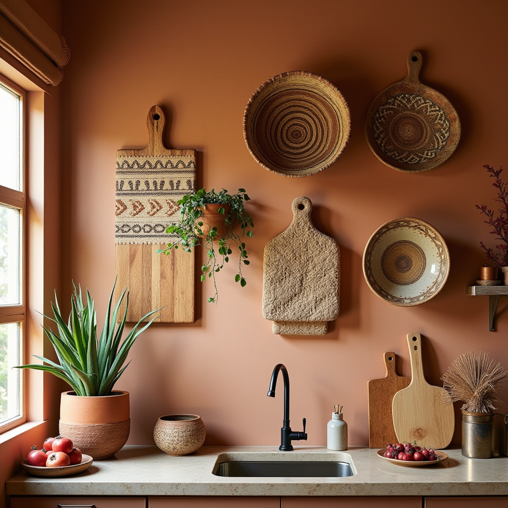 boho kitchen wall decor ideas 35