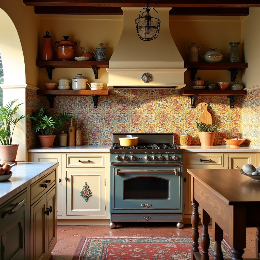 boho kitchen wallpaper 13