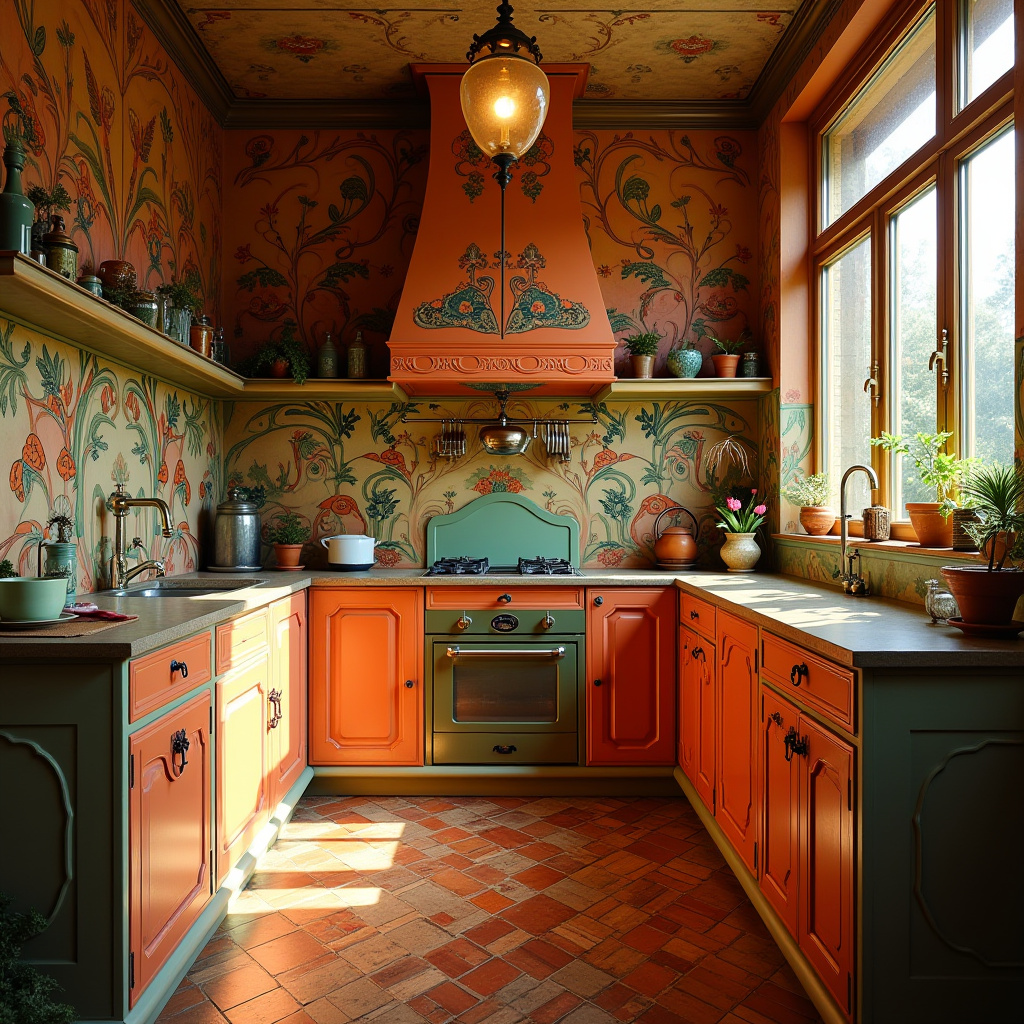 boho kitchen wallpaper 17