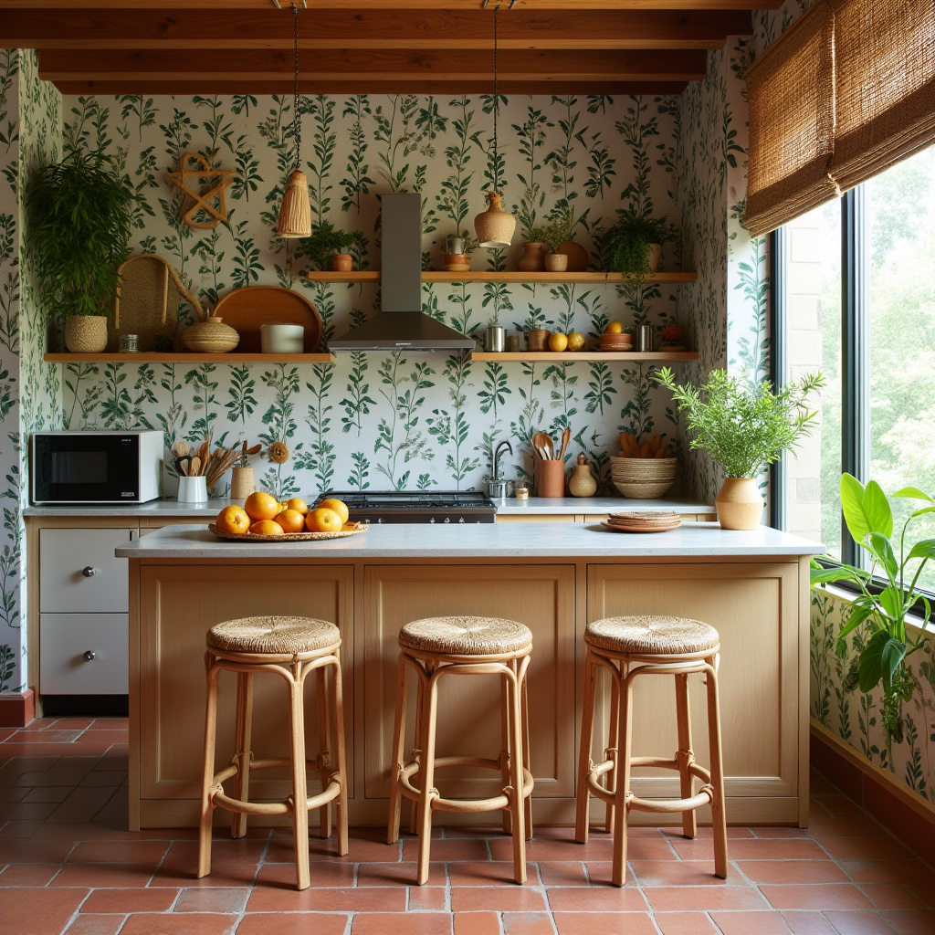 boho kitchen wallpaper 2