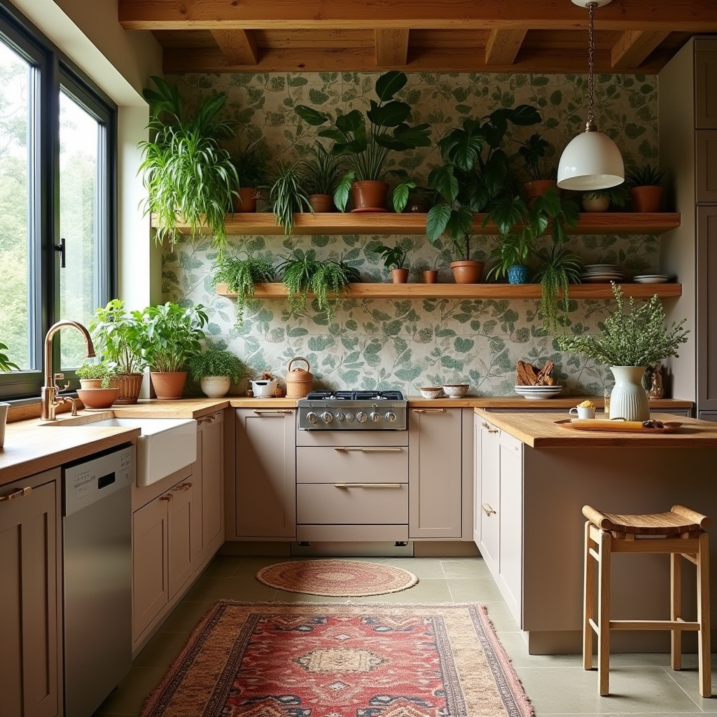 boho kitchen wallpaper 28