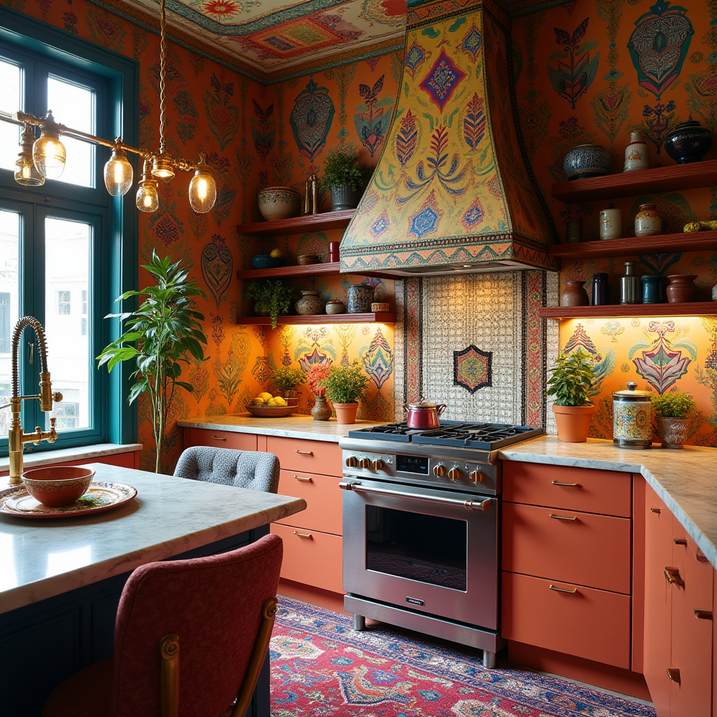 boho kitchen wallpaper 5