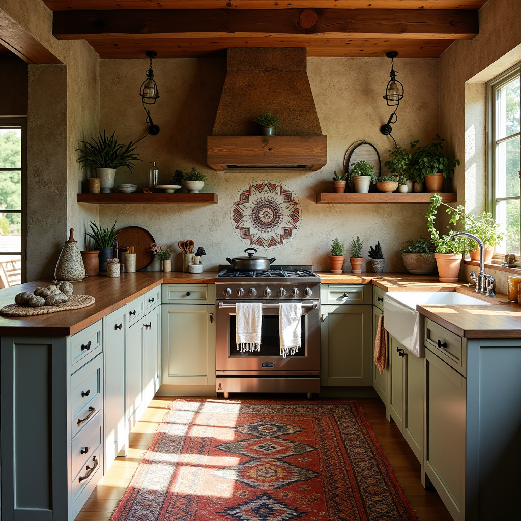boho kitchen wallpaper 7