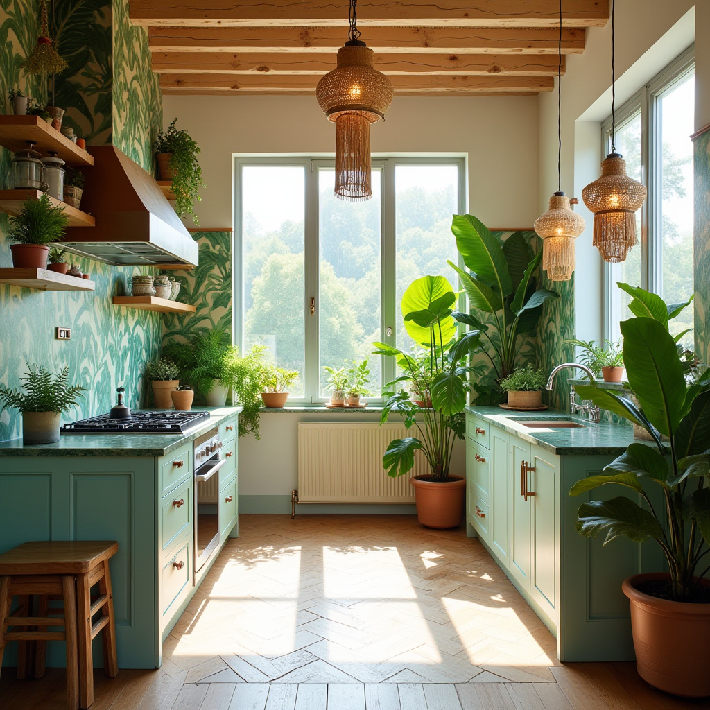 boho kitchen wallpaper 9