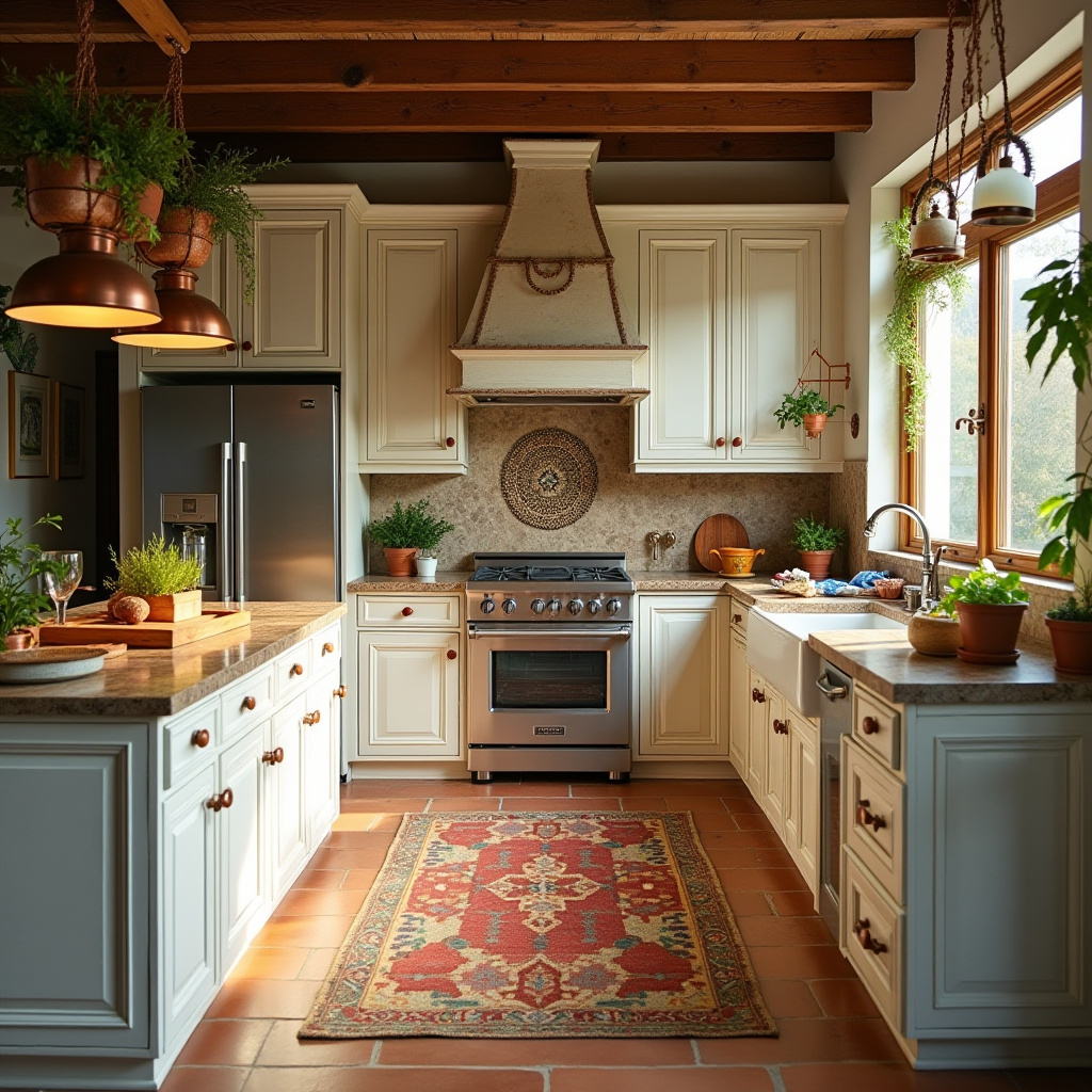 boho kitchen white cabinets 10
