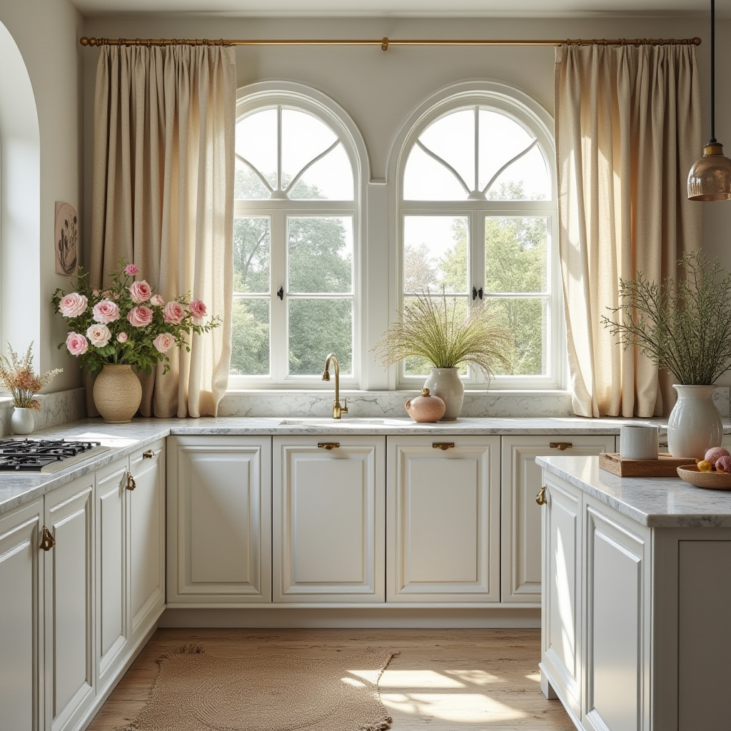boho kitchen white cabinets 11