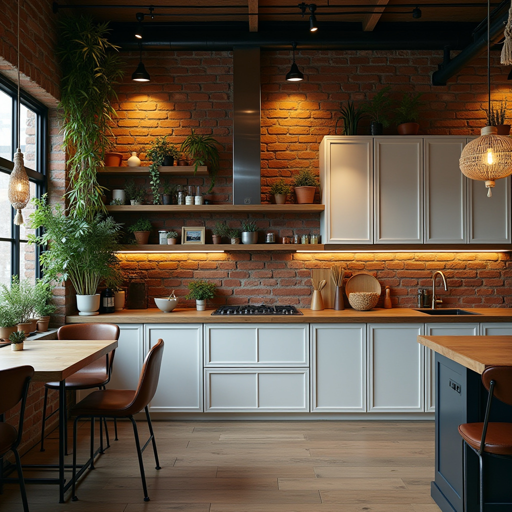 boho kitchen white cabinets 14