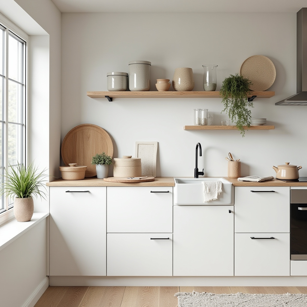 boho kitchen white cabinets 15