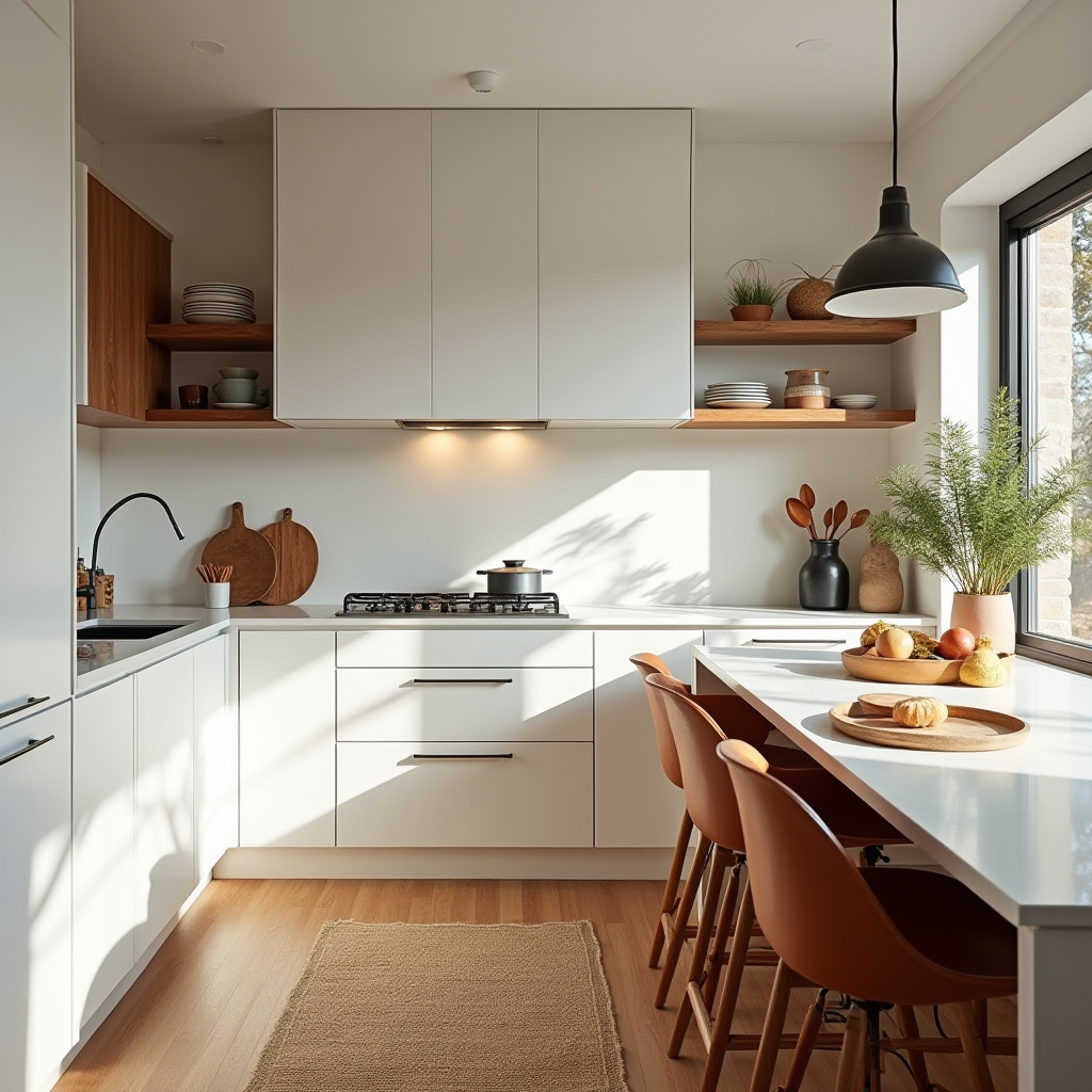 boho kitchen white cabinets 20