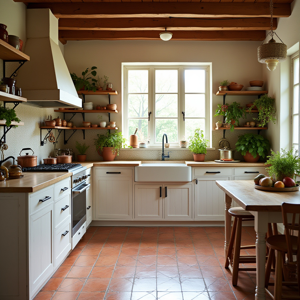 boho kitchen white cabinets 9
