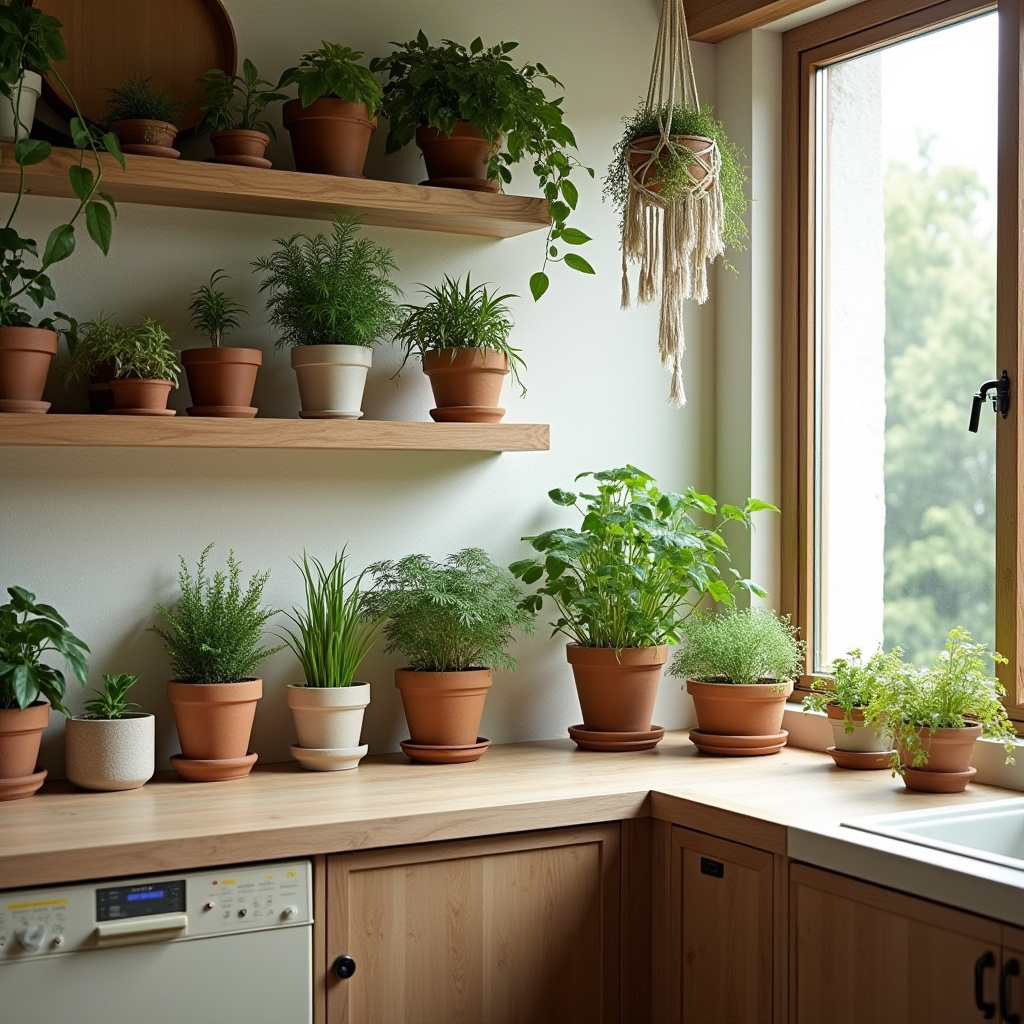 boho kitchen window 37