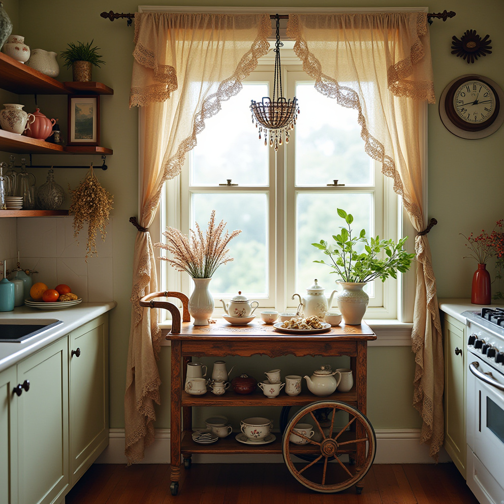 boho kitchen window 39
