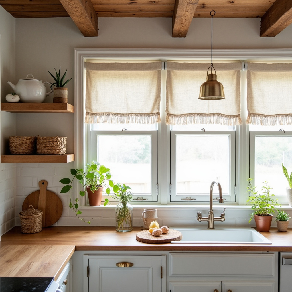 boho kitchen window curtains 10