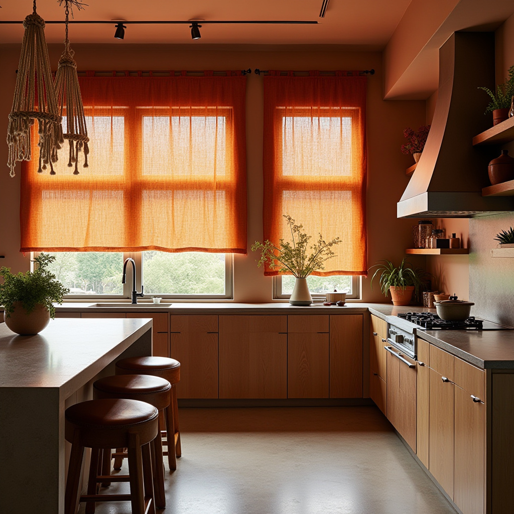 boho kitchen window curtains 11