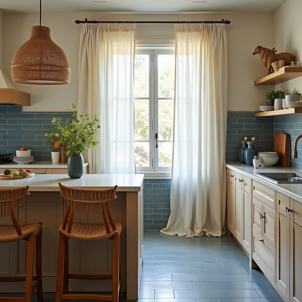 boho kitchen window curtains 15