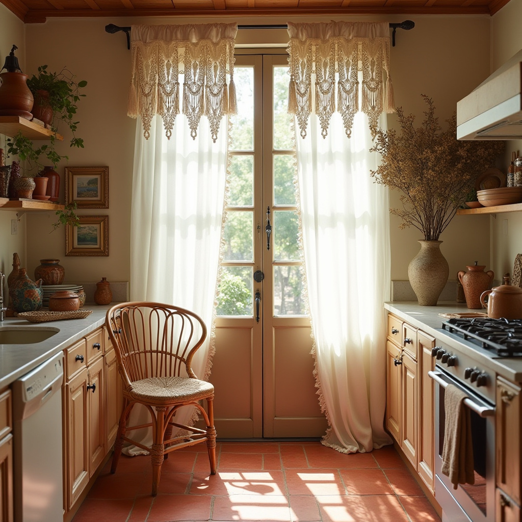 boho kitchen window curtains 2