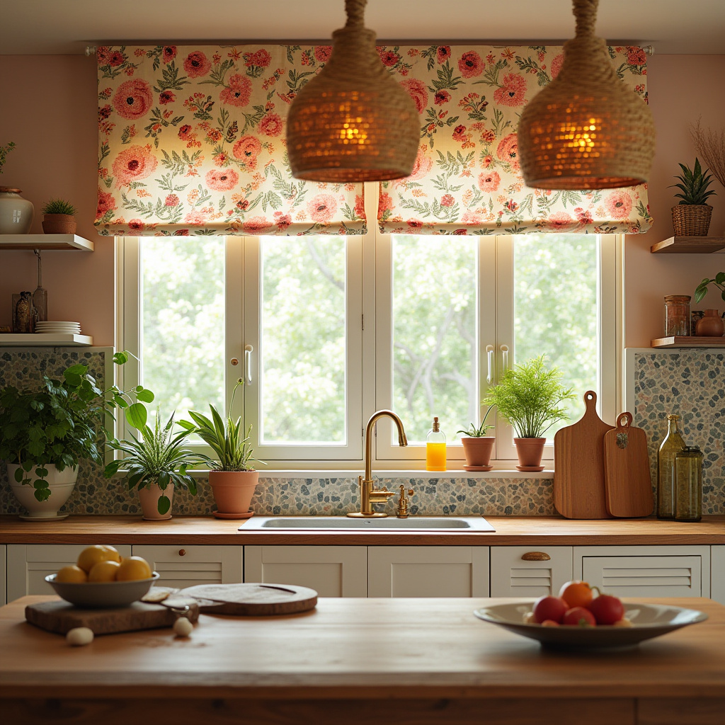 boho kitchen window curtains 5