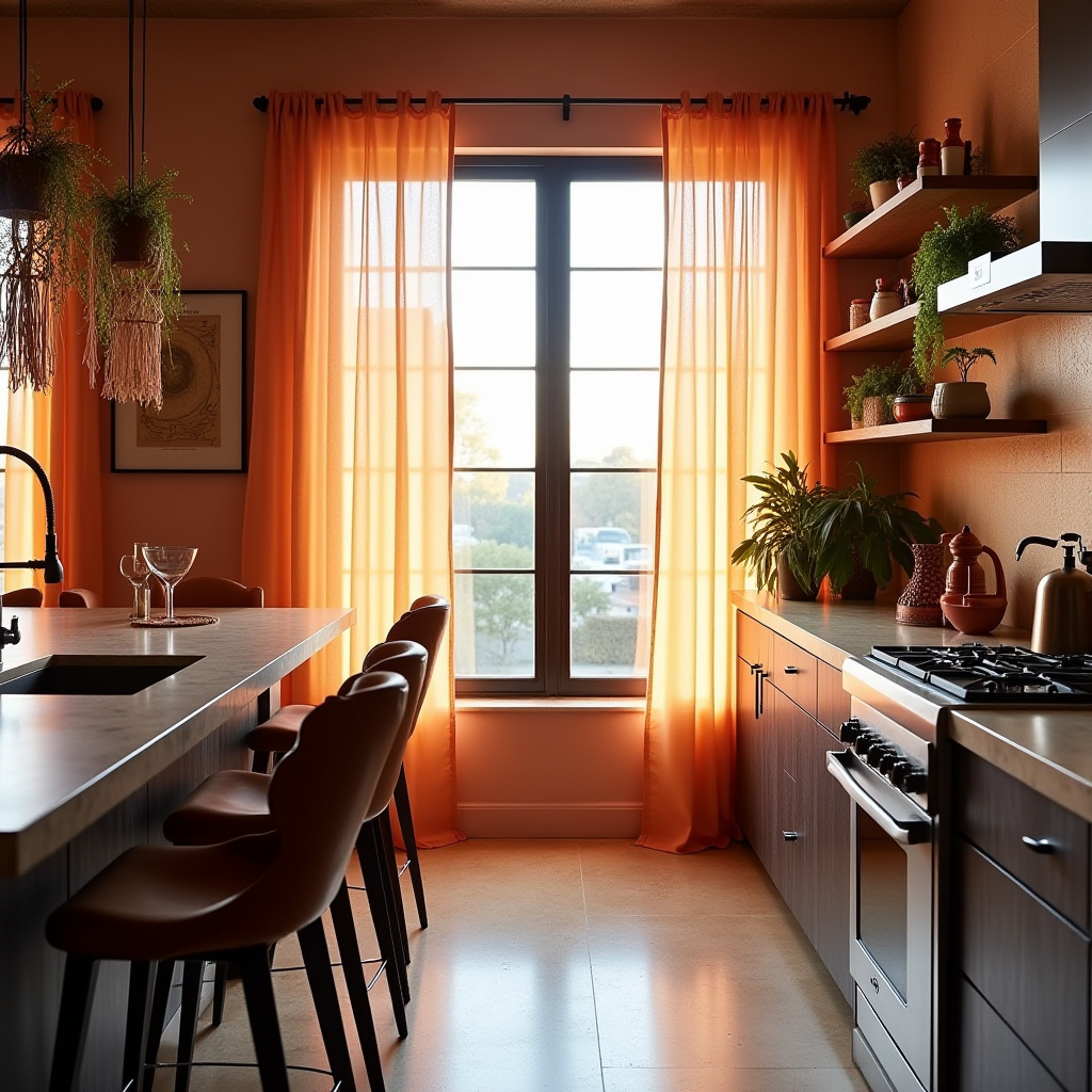 boho kitchen window treatments 12