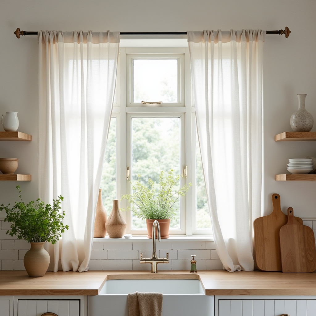 boho kitchen window treatments 14