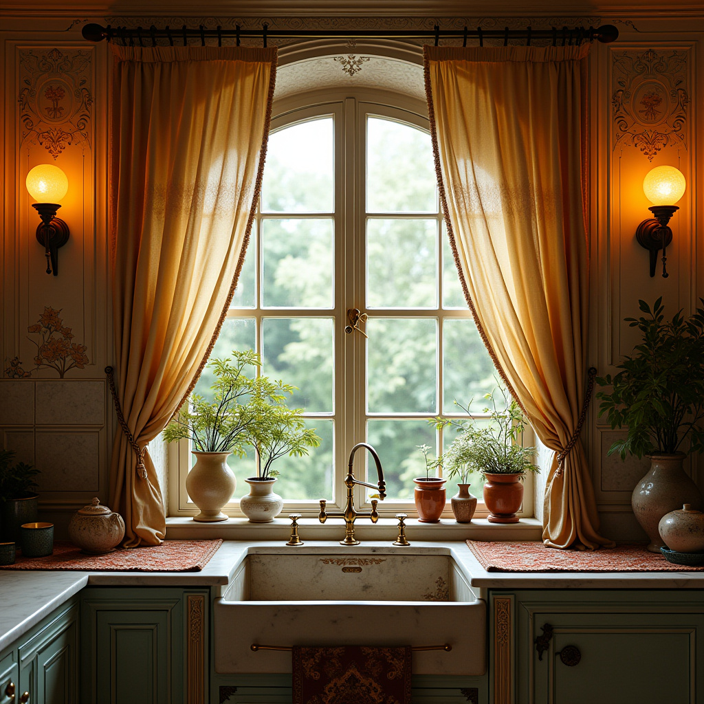 boho kitchen window treatments 31