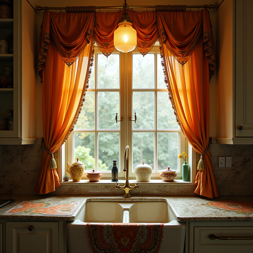 boho kitchen window treatments 32