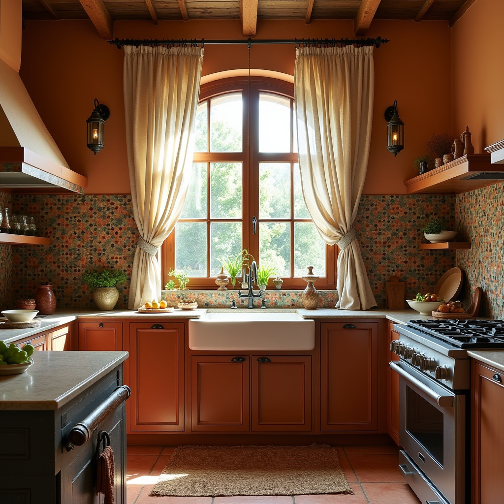 boho kitchen window treatments 38