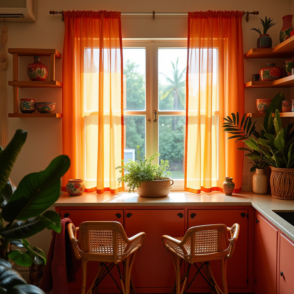 boho kitchen window treatments 40