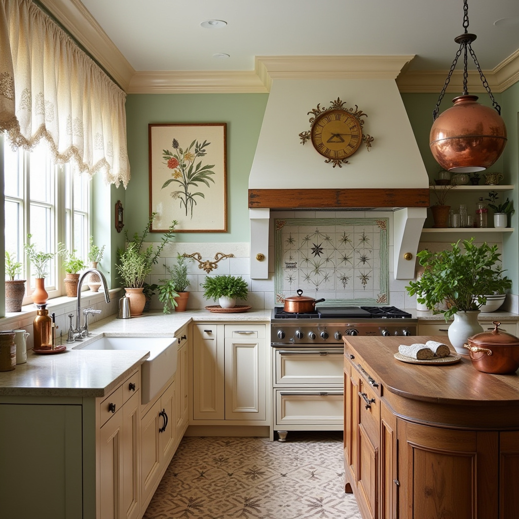boho kitchen with island 20