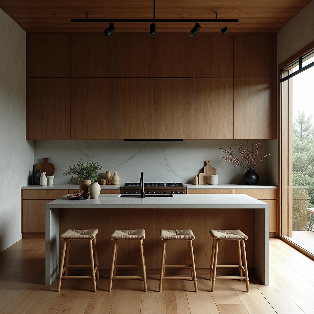 boho kitchen with island 22
