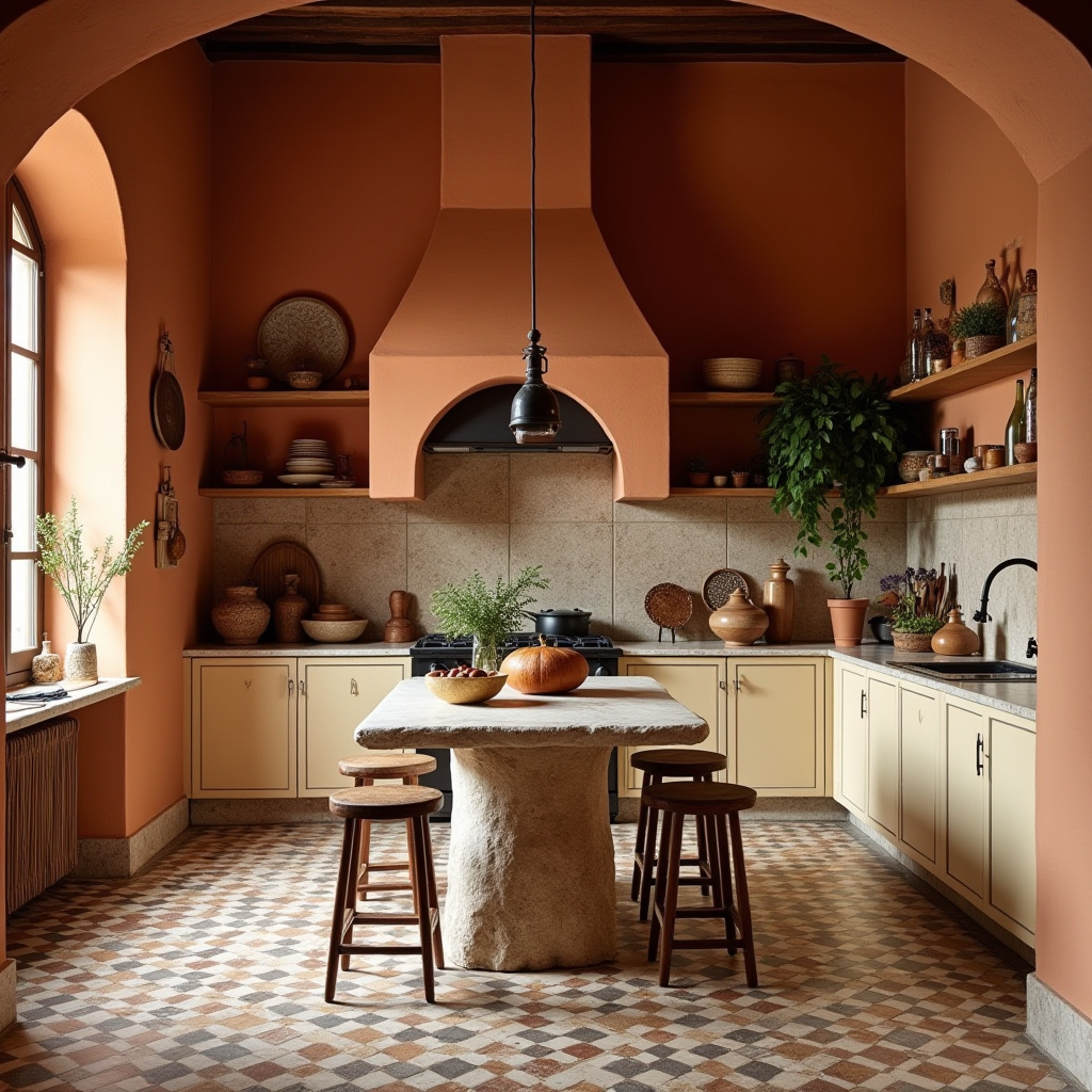 boho kitchen with island 30