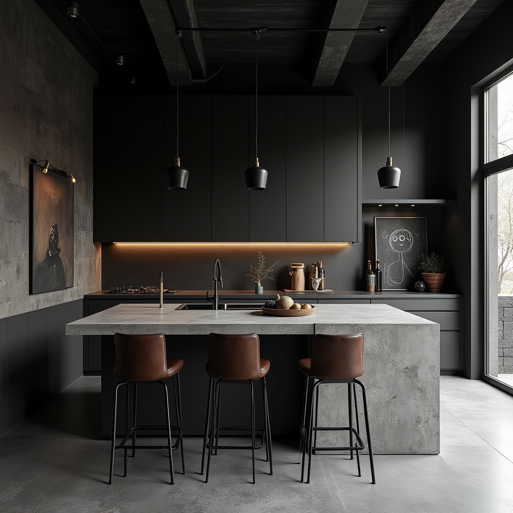 boho kitchen with island 31