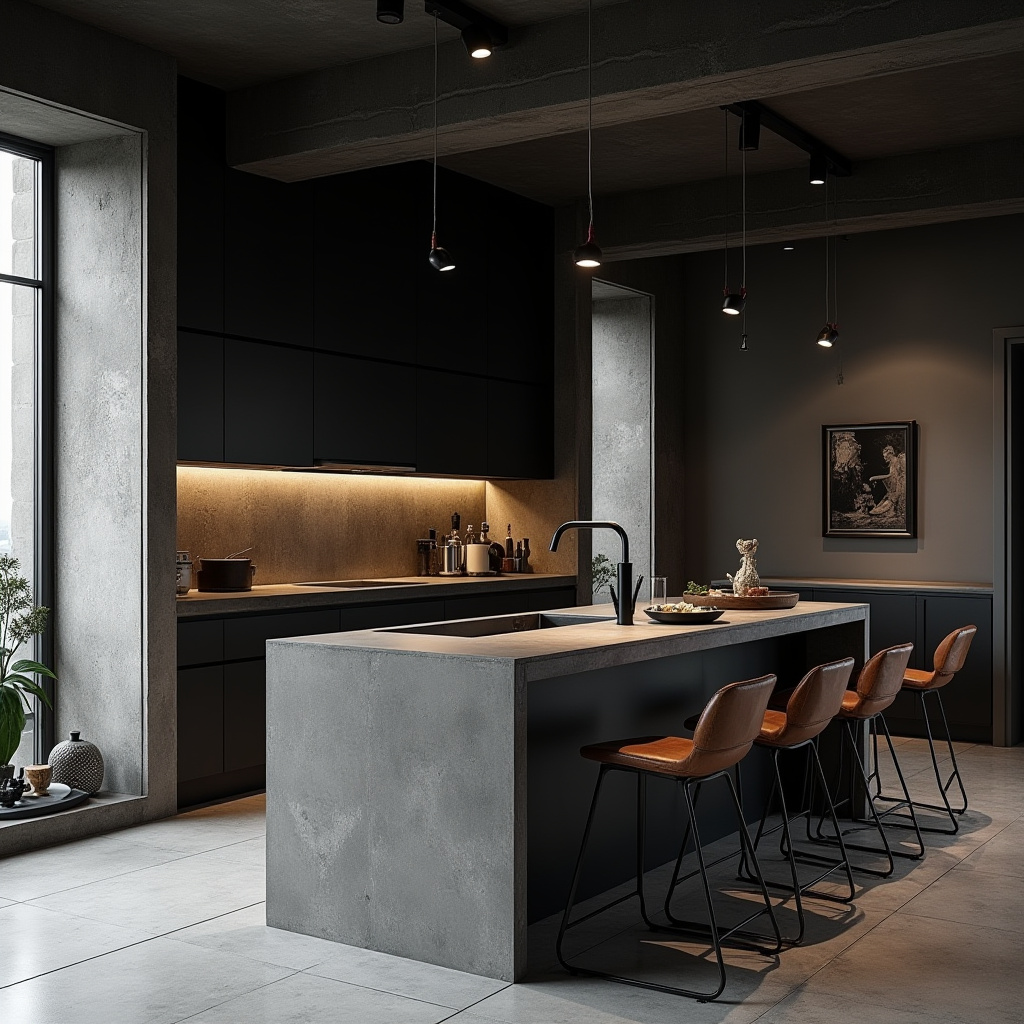 boho kitchen with island 32