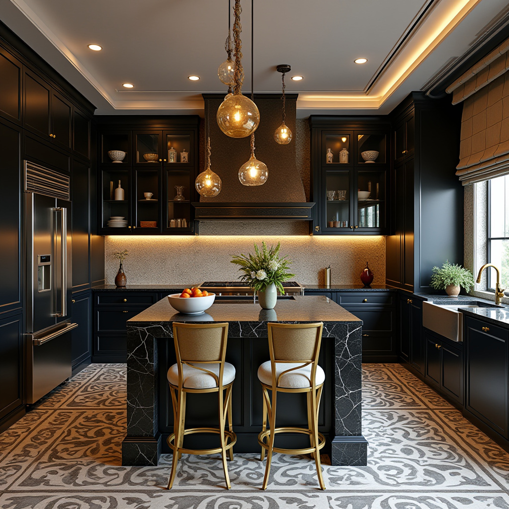 boho kitchen with island 40