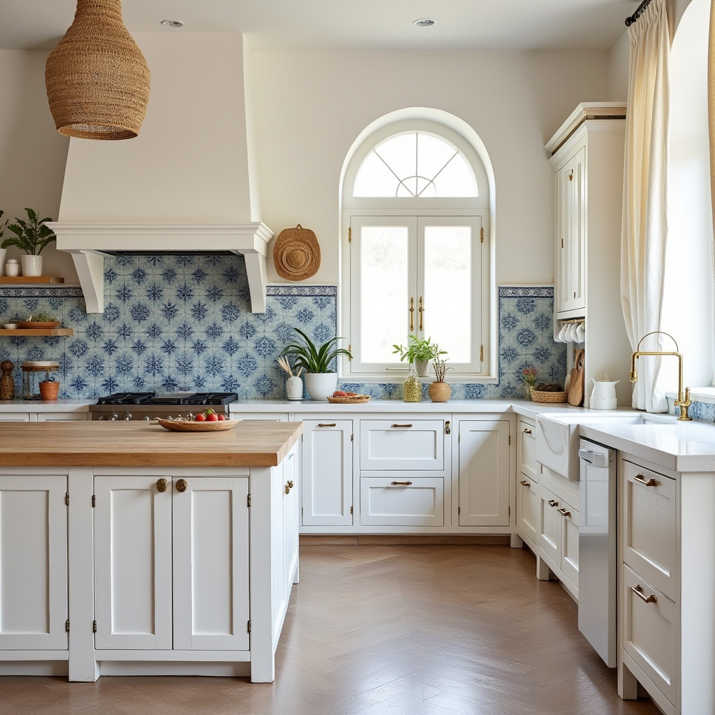 boho kitchen with island 7