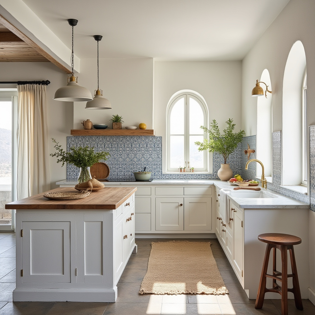 boho kitchen with island 8