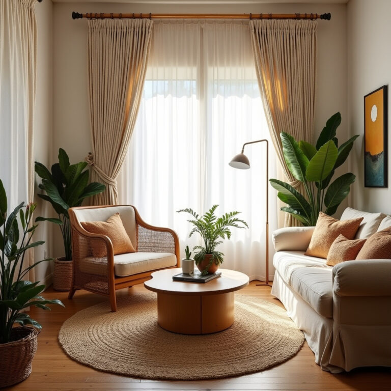 boho living room curtains 1
