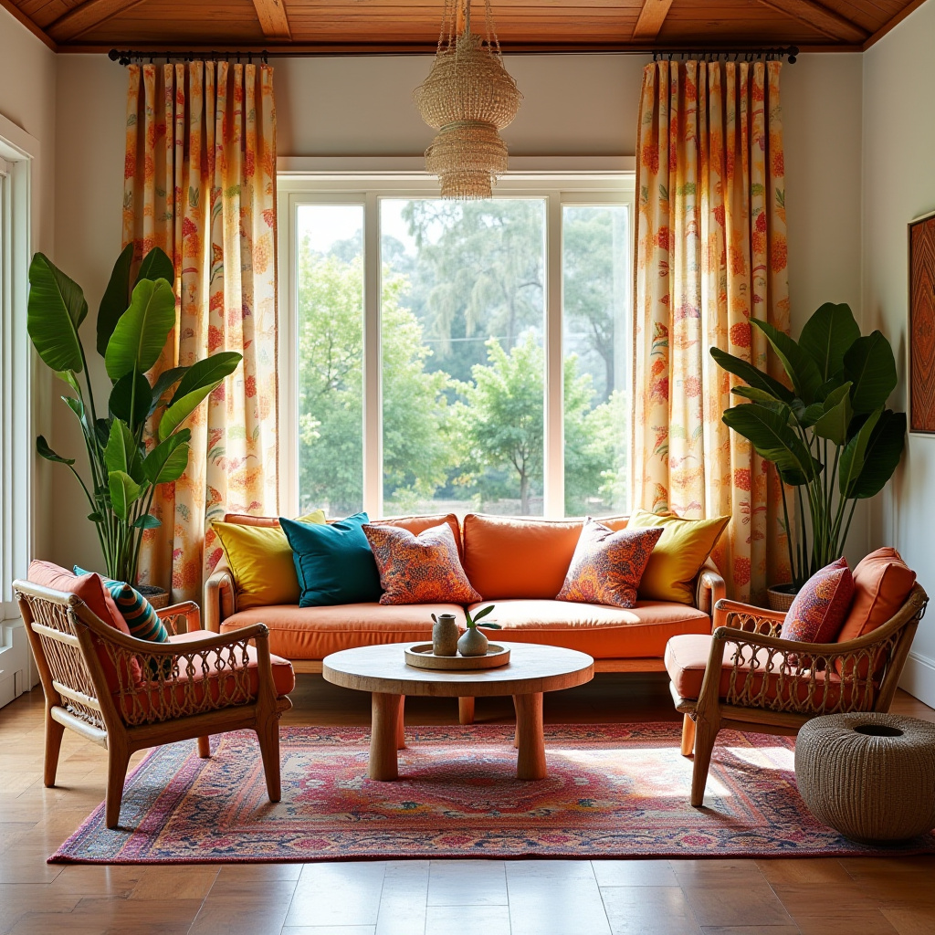 boho living room curtains 28