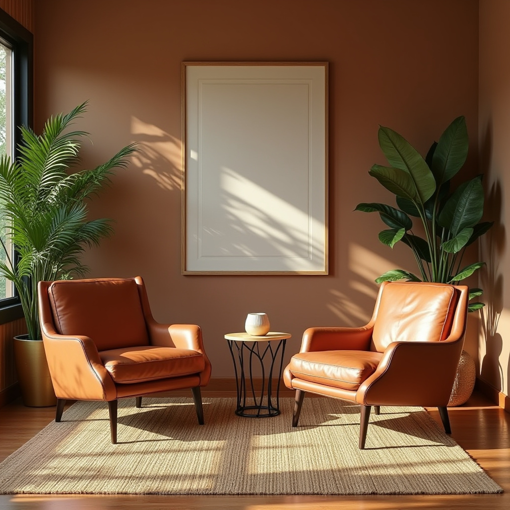 boho mid century modern living room 5