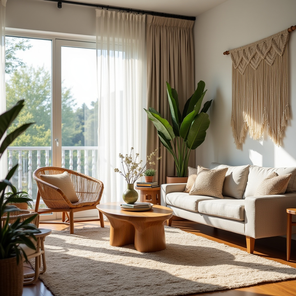 boho modern living room 1
