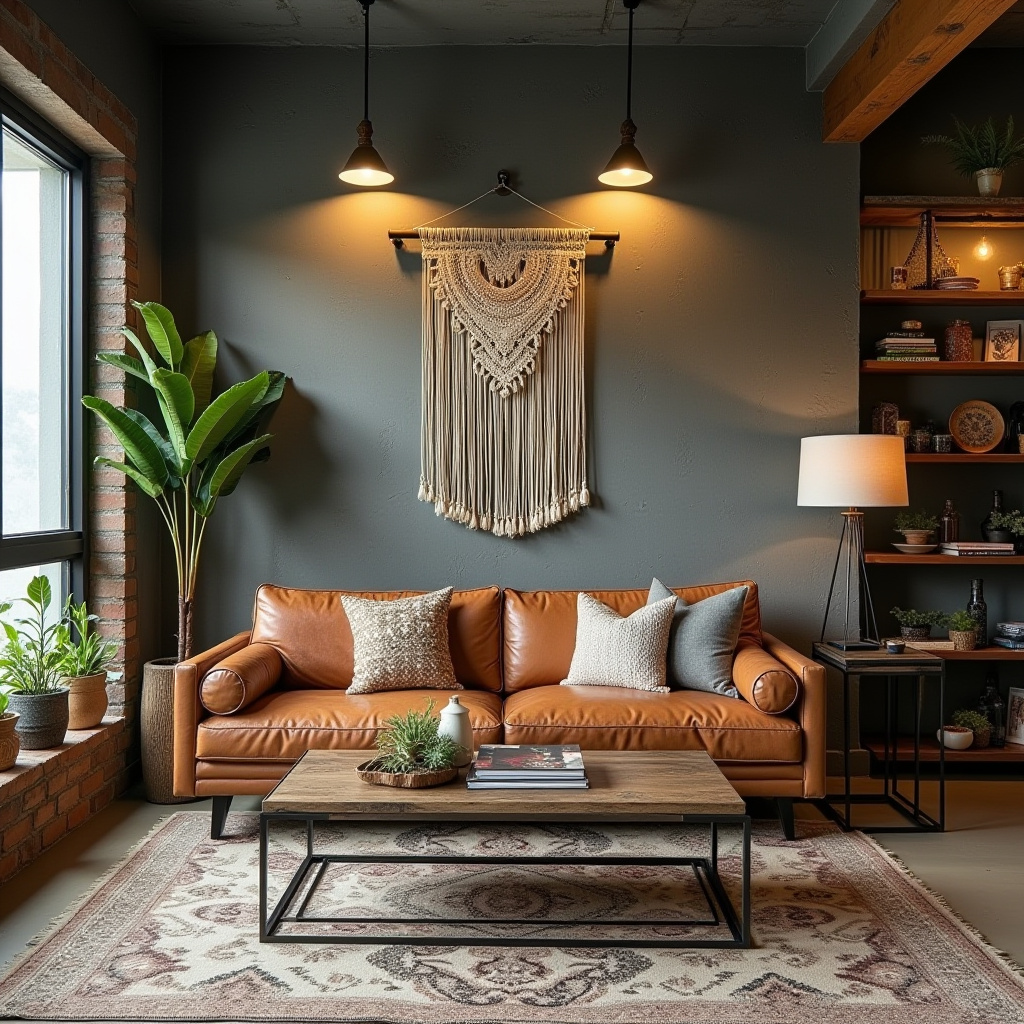 boho modern living room 10