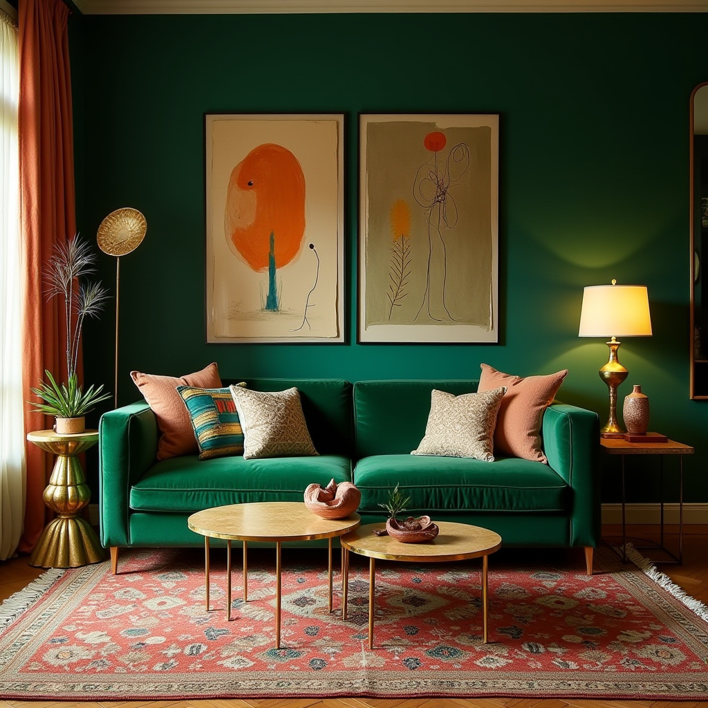 boho modern living room 14